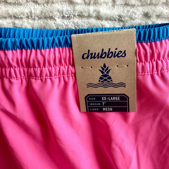 Chubbies The Avalons 7" Inseam Classic Men’s Swim Trunks in Hot Pink‎ Sz XXL New - Picture 7 of 14